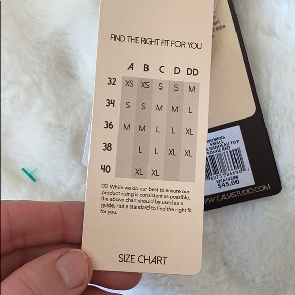 Calia Carrie Underwood Bandeau Swim top rouge red - Picture 10 of 11